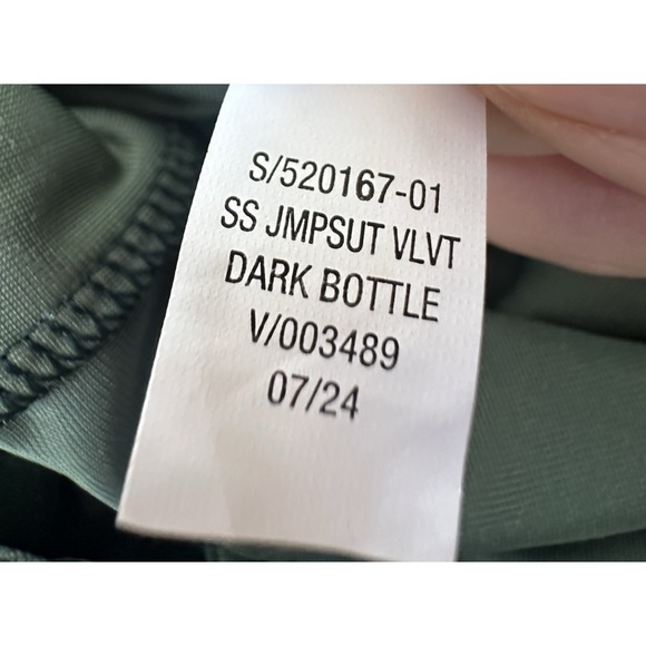 Old Navy Green Velvet Wide Leg Jumpsuit Medium Square Neck Pockets NWT - Picture 9 of 9